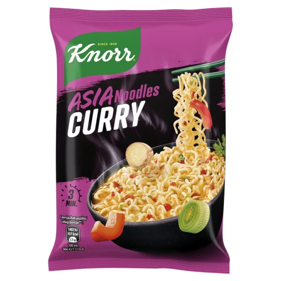 KNORR Snacky Currys ázsiai tészta 70g KNORR Snacky Currys ázsiai tészta 70g
