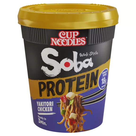 Nissin Soba PROTEIN Yakitori Poharas instant tésztaétel 90g Nissin Soba PROTEIN Yakitori Poharas instant tésztaétel 90g