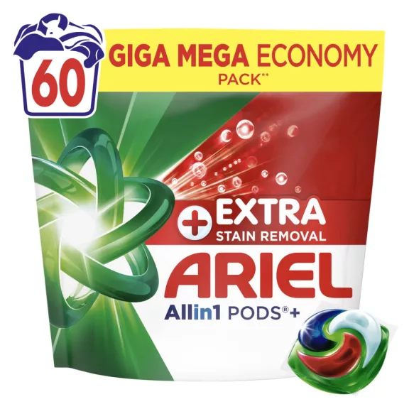 Ariel Allin1 PODS+ Extra folteltávolító mosókapszula 60 db Giga Economy Ariel Allin1 PODS+ Extra folteltávolító mosókapszula 60 db Giga Economy