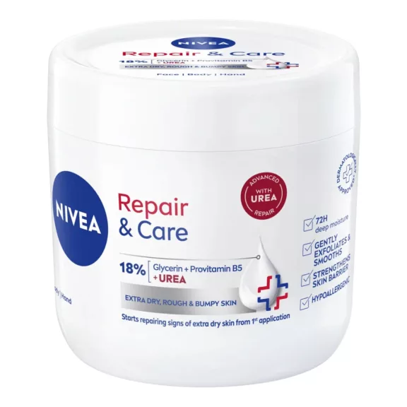 NIVEA Repair & Care Urea krém glicerinnel 400 ml NIVEA Repair & Care Urea krém glicerinnel 400 ml
