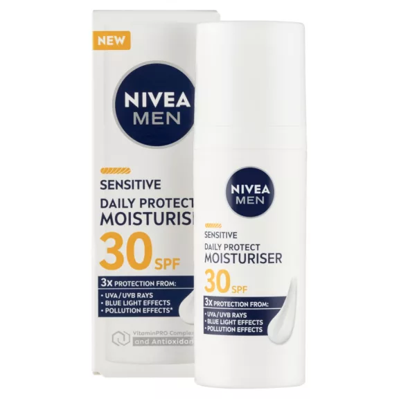 Nivea MEN Sensitive nappali hidratáló arckrém FF30 50 ml Nivea MEN Sensitive nappali hidratáló arckrém FF30 50 ml