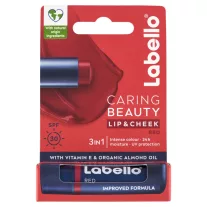   Labello Caring Beauty Red színezett ajakápoló és pirosító FF30