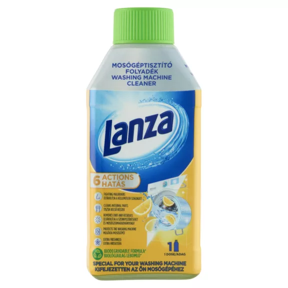 Lanza Citromos Frissesség mosógéptisztító folyadék 250 ml Lanza Citromos Frissesség mosógéptisztító folyadék 250 ml