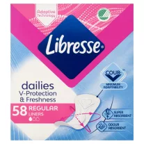 Libresse Dailies V-Protection & Freshness Regular tisztasági betét 58 db