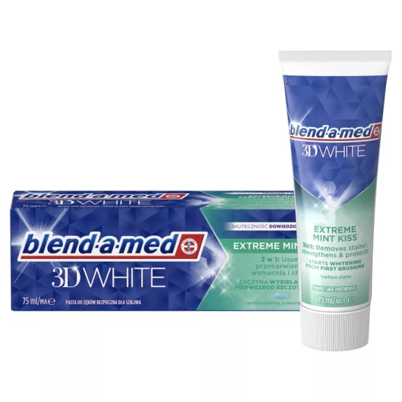 Blend-a-med 3D White Extreme Mint Kiss Fogkrém 75 ml Blend-a-med 3D White Extreme Mint Kiss Fogkrém 75 ml