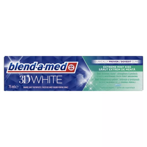 Blend-a-med 3D White Extreme Mint Kiss Fogkrém 75 ml Blend-a-med 3D White Extreme Mint Kiss Fogkrém 75 ml