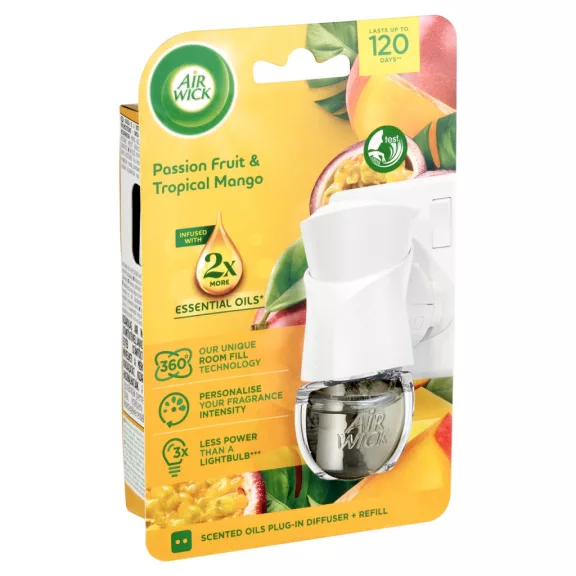 Air Wick elektromos légfrissítő készülék - Trópusi Mangó és Maracuja 19 ml Air Wick elektromos légfrissítő készülék - Trópusi Mangó és Maracuja 19 ml