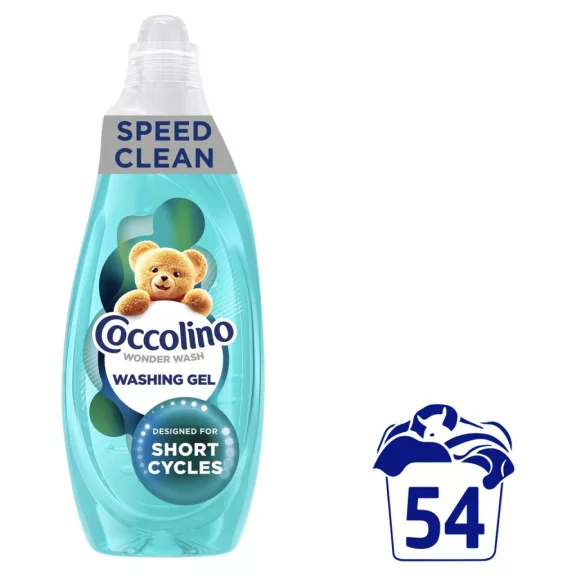 Coccolino Wonder Wash Speed Clean mosógél gyors mosáshoz 54 mosás 2.16 l Coccolino Wonder Wash Speed Clean mosógél gyors mosáshoz 54 mosás 2.16 l