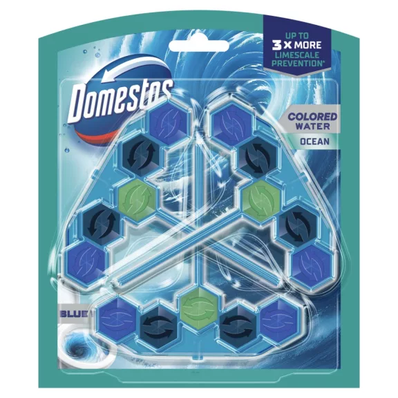 Domestos Blue Water Ocean WC frissítő blokk 3 x 48 g Domestos Blue Water Ocean WC frissítő blokk 3 x 48 g