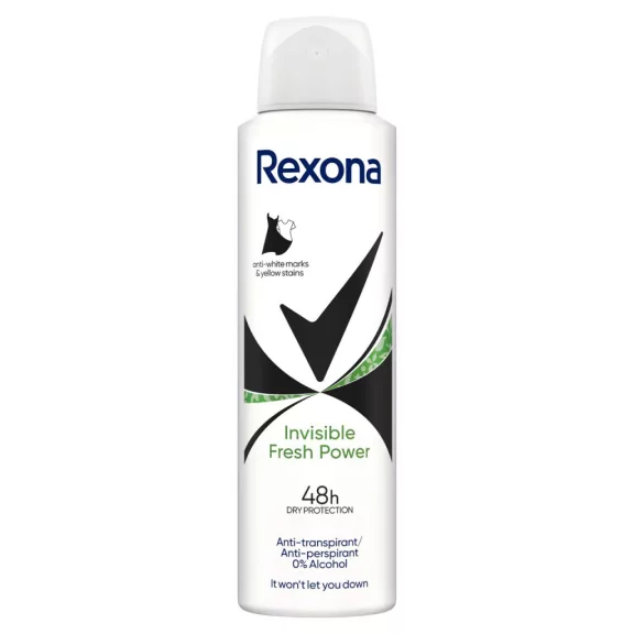 Rexona Invisible Fresh Power női izzadásgátló dezodor spray 150 ml Rexona Invisible Fresh Power női izzadásgátló dezodor spray 150 ml