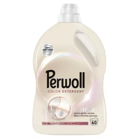 Perwoll Renew Light Colors kímélő mosógél világos ruhához 3 l 60 mosás Perwoll Renew Light Colors kímélő mosógél világos ruhához 3 l 60 mosás