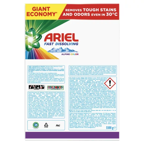 Ariel Color Mosópor 5.5 kg 100 mosáshoz