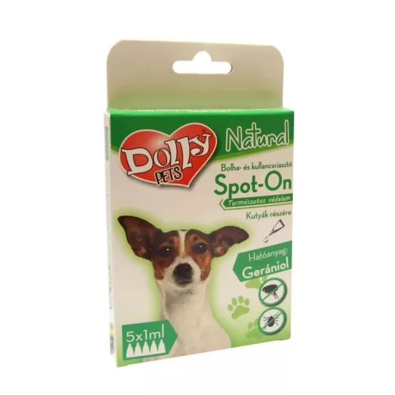 Dolly Natural bolha és kullancsriasztó spot on kutyák részére 5x1ml Dolly Natural bolha és kullancsriasztó spot on kutyák részére 5x1ml