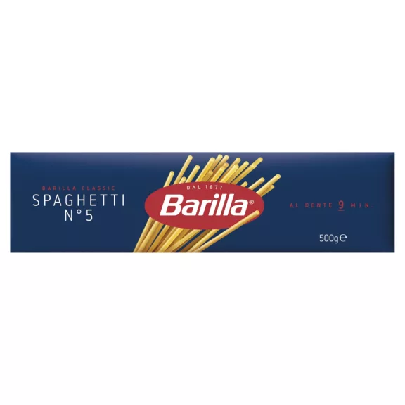 Barilla Spaghetti n.5 szálas durum száraztészta 500 g Barilla Spaghetti n.5 szálas durum száraztészta 500 g