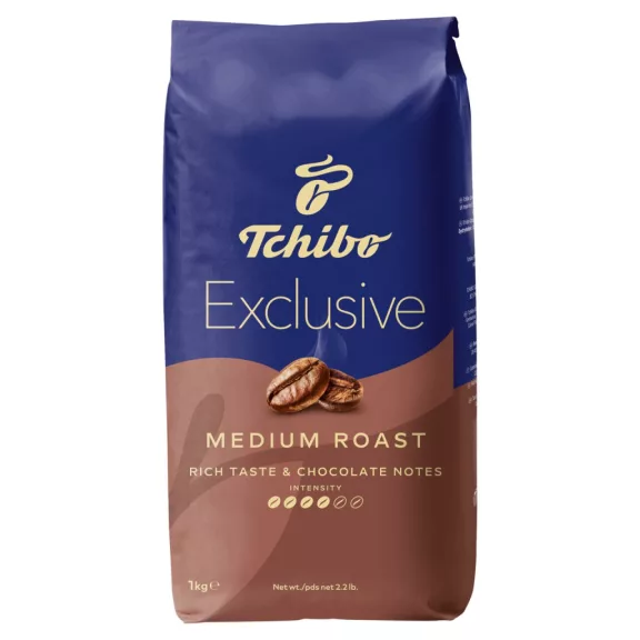 Tchibo Exclusive Medium Roast szemes pörkölt kávé 1 kg