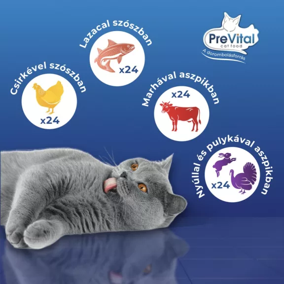 Prevital alutasakos macskaeledel giga box 96x100g