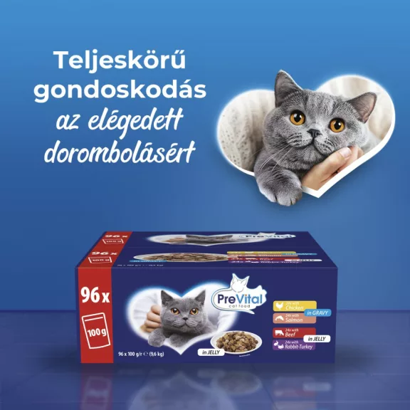 Prevital alutasakos macskaeledel giga box 96x100g