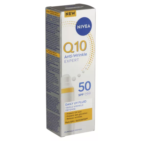 NIVEA Q10 Anti-Wrinkle Expert nappali arcápoló UV fluid FF50 40 ml NIVEA Q10 Anti-Wrinkle Expert nappali arcápoló UV fluid FF50 40 ml