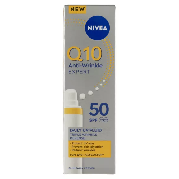 NIVEA Q10 Anti-Wrinkle Expert nappali arcápoló UV fluid FF50 40 ml NIVEA Q10 Anti-Wrinkle Expert nappali arcápoló UV fluid FF50 40 ml