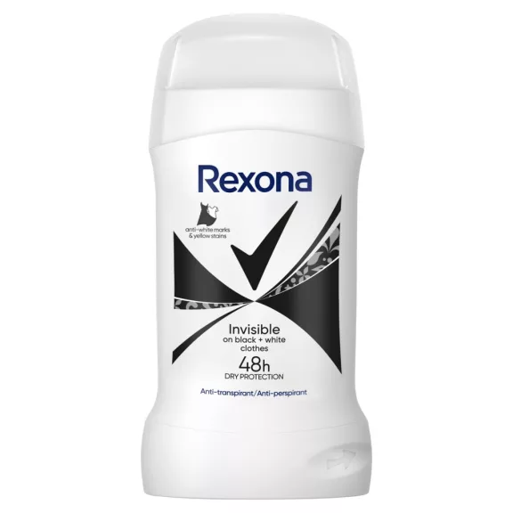 Rexona Invisible Black & White női izzadásgátló stift 50 ml Rexona Invisible Black & White női izzadásgátló stift 50 ml