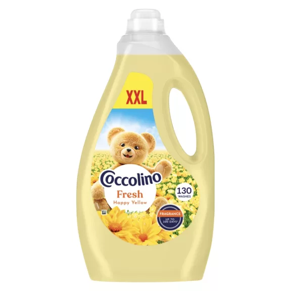 Coccolino Fresh Happy Yellow XXL öblítőkoncentrátum 130 mosás 2,99 l Coccolino Fresh Happy Yellow XXL öblítőkoncentrátum 130 mosás 2,99 l