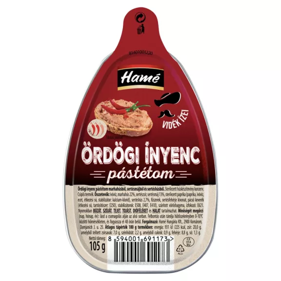 Hamé Ördögi Ínyenc pástétom 105 g Hamé Ördögi Ínyenc pástétom 105 g