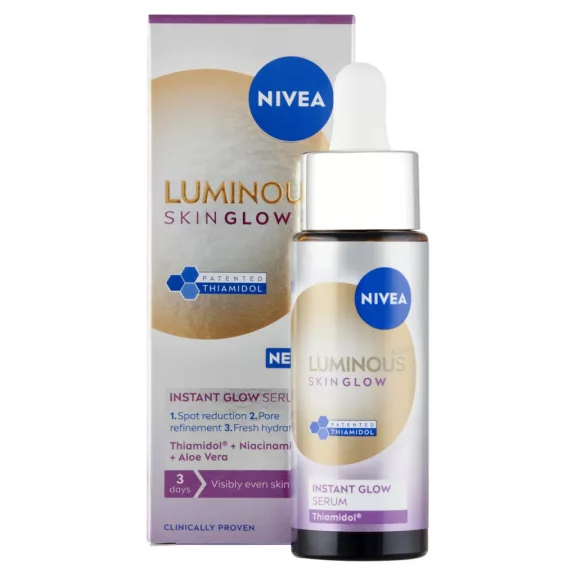 NIVEA Luminous630 Skin Glow arcápoló hidratáló szérum 30 ml NIVEA Luminous630 Skin Glow arcápoló hidratáló szérum 30 ml
