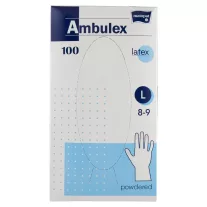 AMBULEX Latex Púderes Gumikesztyű "L" 100 db