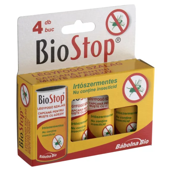 BioStop irtószermentes légyfogó szalag 4 db BioStop irtószermentes légyfogó szalag 4 db