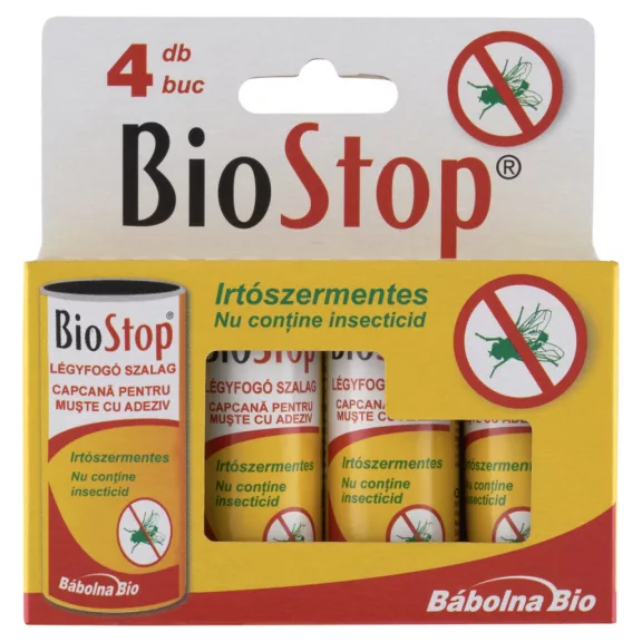 BioStop irtószermentes légyfogó szalag 4 db BioStop irtószermentes légyfogó szalag 4 db