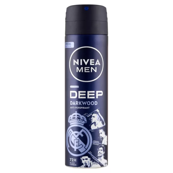 NIVEA MEN Deep Darkwood Real Madrid izzadásgátló dezodor 150 ml NIVEA MEN Deep Darkwood Real Madrid izzadásgátló dezodor 150 ml