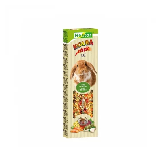Nestor rúd XXL nagy Rágcsálónak és Nyúlnak Méz+Zöldség 165g Nestor rúd XXL nagy Rágcsálónak és Nyúlnak Méz+Zöldség 165g