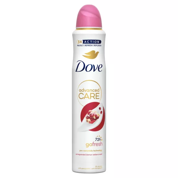 Dove Advanced Care Go Fresh Pomegranate & Lemon Verbena Scent izzadásgátló dezodor 200 ml Dove Advanced Care Go Fresh Pomegranate & Lemon Verbena Scent izzadásgátló dezodor 200 ml