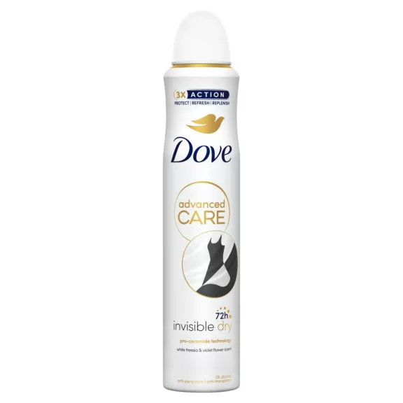 Dove Advanced Care Invisible Dry női izzadásgátló dezodor, 200 ml Dove Advanced Care Invisible Dry női izzadásgátló dezodor, 200 ml