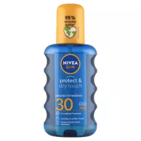   NIVEA SUN Protect & Dry Touch átlátszó hűsítő napozó spray FF30 200 ml