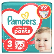 Pampers Active Baby Bugyipelenka 62 db 6-11 kg Méret 3