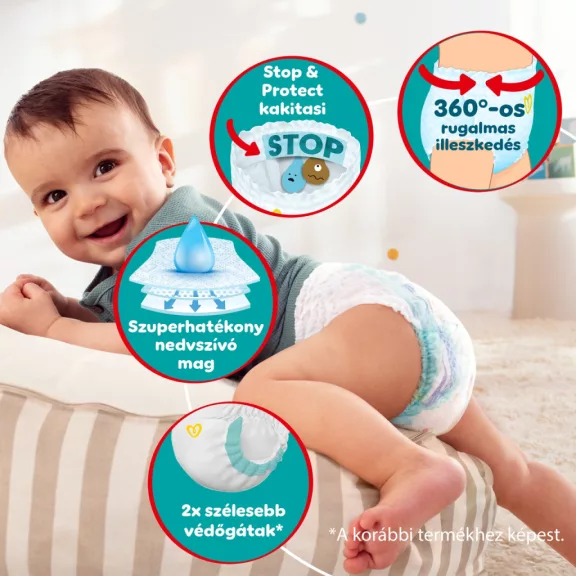 Pampers Active Baby Bugyipelenka 52 db 9-15 kg Méret 4 Pampers Active Baby Bugyipelenka 52 db 9-15 kg Méret 4