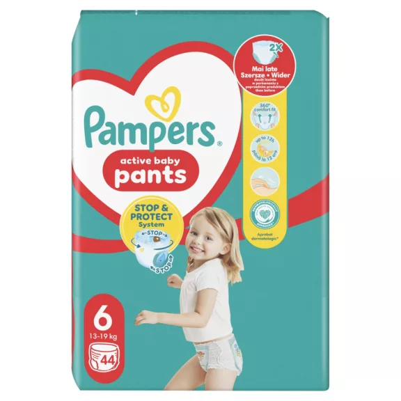 Pampers Active Baby Bugyipelenka 44 db 13-19 kg Méret 6