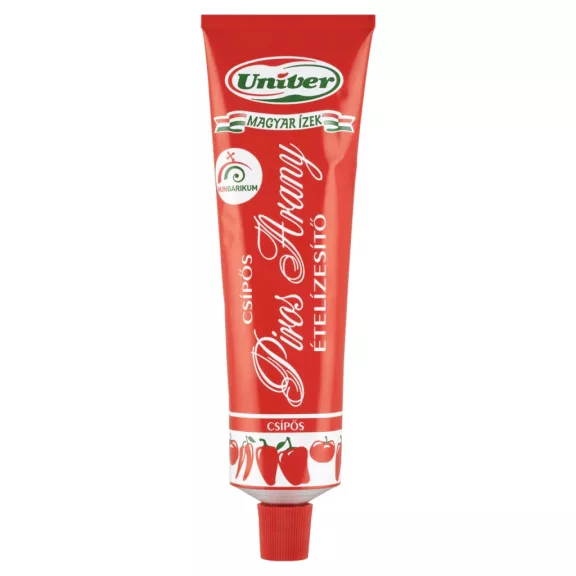 Univer Magyar Ízek Piros Arany csípős ételízesítő paprikakrém 160 g Univer Magyar Ízek Piros Arany csípős ételízesítő paprikakrém 160 g