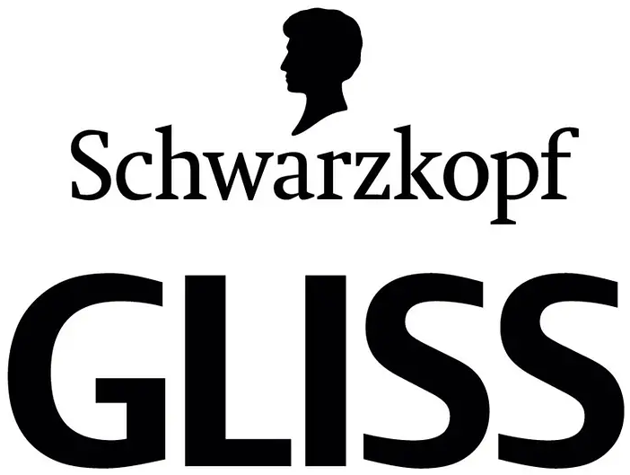 Schwarzkopf Gliss brand logo – a 100%-kal erősebb hajért, elnehezítés nélkül.
